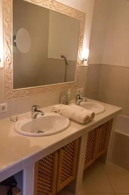 Ein Badezimmer in der Unterkunft Residenz am Berg