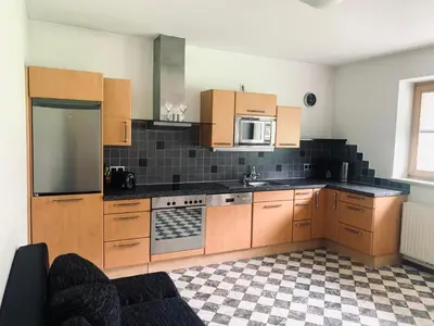 Küche/Küchenzeile in der Unterkunft Appartements Samerhof