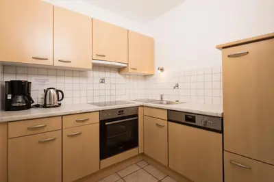 Küche/Küchenzeile in der Unterkunft Appartements Huber