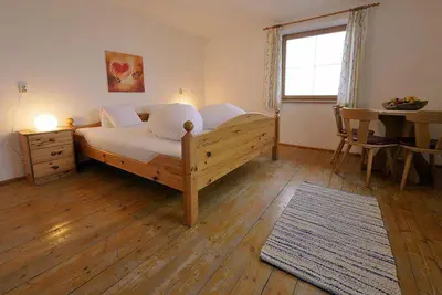 Ein Bett oder Betten in einem Zimmer der Unterkunft Ferienhaus Berggrubenhof