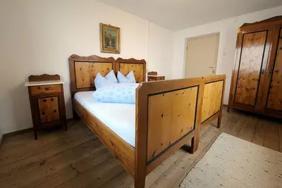 Ein Bett oder Betten in einem Zimmer der Unterkunft Ferienhaus Berggrubenhof