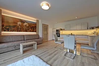 Küche/Küchenzeile in der Unterkunft Apartment Jäger