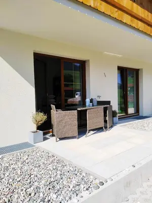 Ein Patio oder anderer Außenbereich in der Unterkunft **Auszeit am Kaiser**
