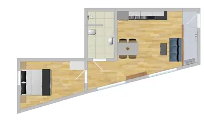 Grundriss der Unterkunft Appartement Holznest
