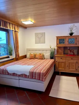 Ein Bett oder Betten in einem Zimmer der Unterkunft Appartementhaus FICHTERN