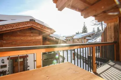 Ein Balkon oder eine Terrasse in der Unterkunft Enzian Wohnung A