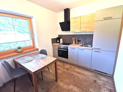 Küche/Küchenzeile in der Unterkunft Ferienwohnung Kramerhof