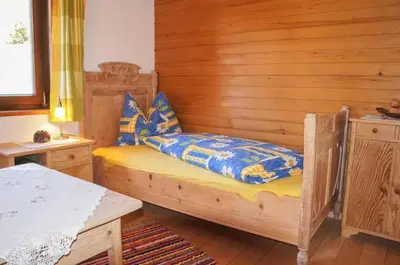 Ein Bett oder Betten in einem Zimmer der Unterkunft Rosas Ferienwohnung