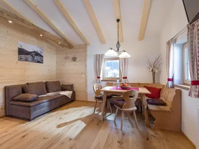 Ein Sitzbereich in der Unterkunft Ferienhaus Auerbauer