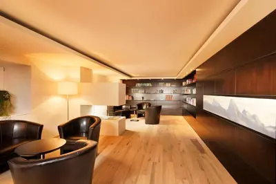 Ein Sitzbereich in der Unterkunft Appartements Kammerlander