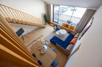 Ein Sitzbereich in der Unterkunft Appartements Kammerlander