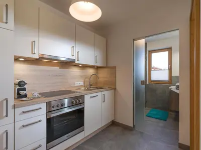 Küche/Küchenzeile in der Unterkunft Ferienwohnung Wetzinger