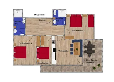 Grundriss der Unterkunft Apart Verena