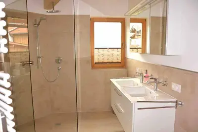 Ein Badezimmer in der Unterkunft Ferienhaus Oktogon