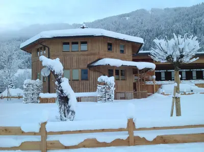 Ferienhaus Oktogon im Winter