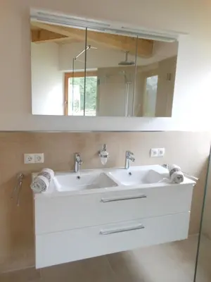 Ein Badezimmer in der Unterkunft Ferienhaus Oktogon