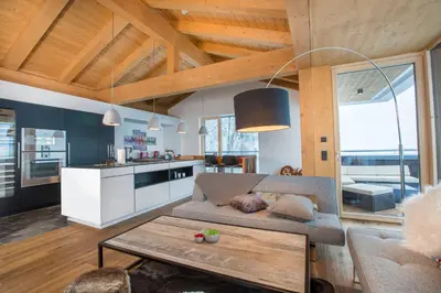 Küche/Küchenzeile in der Unterkunft Penthaus Kitzebüheler Alpen