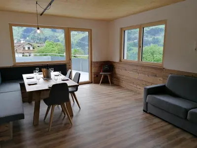 Ein Sitzbereich in der Unterkunft Montepart Zillertal