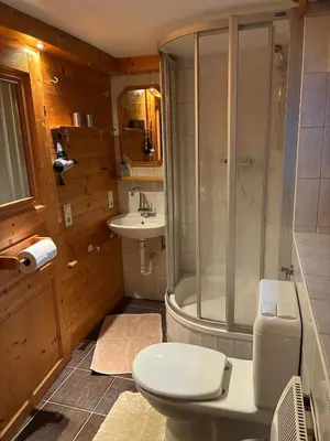 Ein Badezimmer in der Unterkunft Jagerhäusl