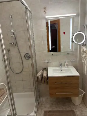 Ein Badezimmer in der Unterkunft Landhaus Krall