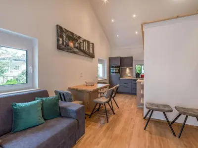 Küche/Küchenzeile in der Unterkunft Appartement Spitzenstätter
