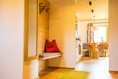 Ein Sitzbereich in der Unterkunft Sonnenappartements Madlstatthof