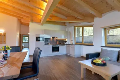 Küche/Küchenzeile in der Unterkunft Appartement Erlenau