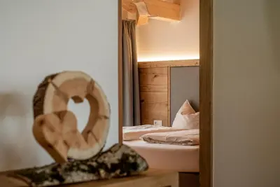 Ein Bett oder Betten in einem Zimmer der Unterkunft Haus Auermühle