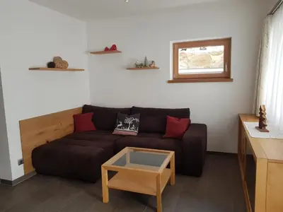 Ein Sitzbereich in der Unterkunft Haus Auermühle