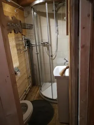 Ein Badezimmer in der Unterkunft Almhütte Andrea