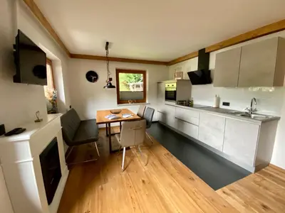 Küche/Küchenzeile in der Unterkunft Apartment Moosbach