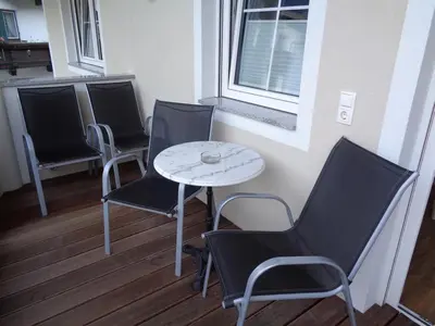 Ein Sitzbereich in der Unterkunft Appartements KATHARINA