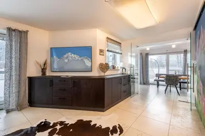 TV/Unterhaltungsangebot in der Unterkunft Ferienhaus Au Villa