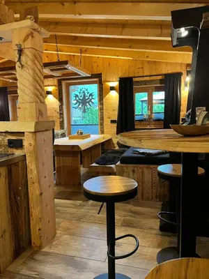 Grundriss der Unterkunft Luxus Apartment Nina mit Zirbenhütte