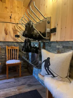 Ein Sitzbereich in der Unterkunft Luxus Apartment Nina mit Zirbenhütte