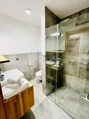 Ein Badezimmer in der Unterkunft Tiroler Zeitgeist Apartment Fügen