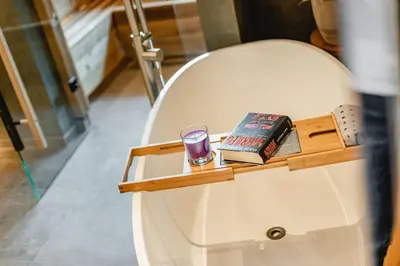 Ein Badezimmer in der Unterkunft Apartmenthaus Wiesenhof