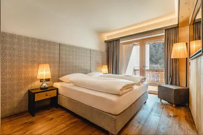 Ein Bett oder Betten in einem Zimmer der Unterkunft Apartmenthaus Wiesenhof