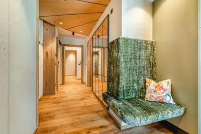 Ein Sitzbereich in der Unterkunft Apartmenthaus Wiesenhof