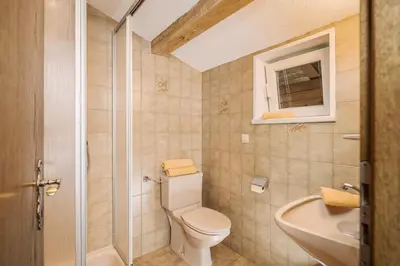 Ein Badezimmer in der Unterkunft Alpenrose