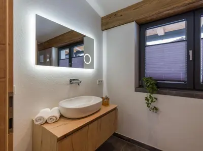 Ein Badezimmer in der Unterkunft Appartement Gaisbergblick
