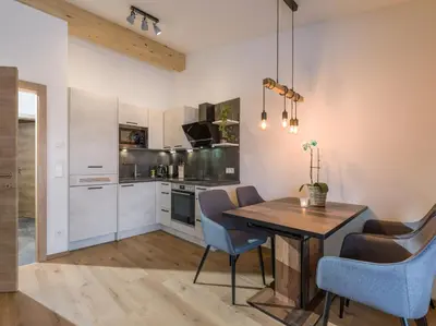 Küche/Küchenzeile in der Unterkunft Appartement Gaisbergblick