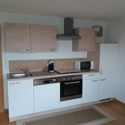Küche/Küchenzeile in der Unterkunft Schröckhof