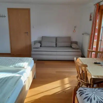 Ein Sitzbereich in der Unterkunft Schröckhof