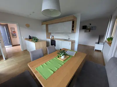 Küche/Küchenzeile in der Unterkunft Ferienwohnung Bergzauber