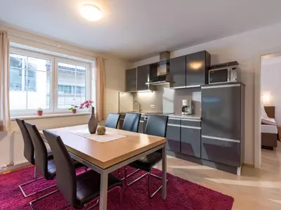 Küche/Küchenzeile in der Unterkunft Apartments Kolmblick