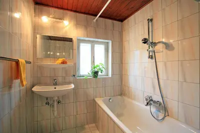Ein Badezimmer in der Unterkunft Ferienhaus Hinterebenhub