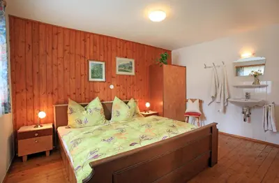 Ein Bett oder Betten in einem Zimmer der Unterkunft Landhaus Hinterebenhub