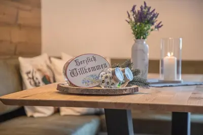 Ein Sitzbereich in der Unterkunft Mountain Base Fieberbrunn