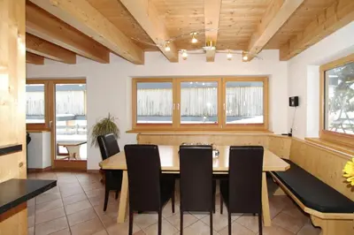 Ein Sitzbereich in der Unterkunft Chalet in Krimml near Europe's Highest Waterfall